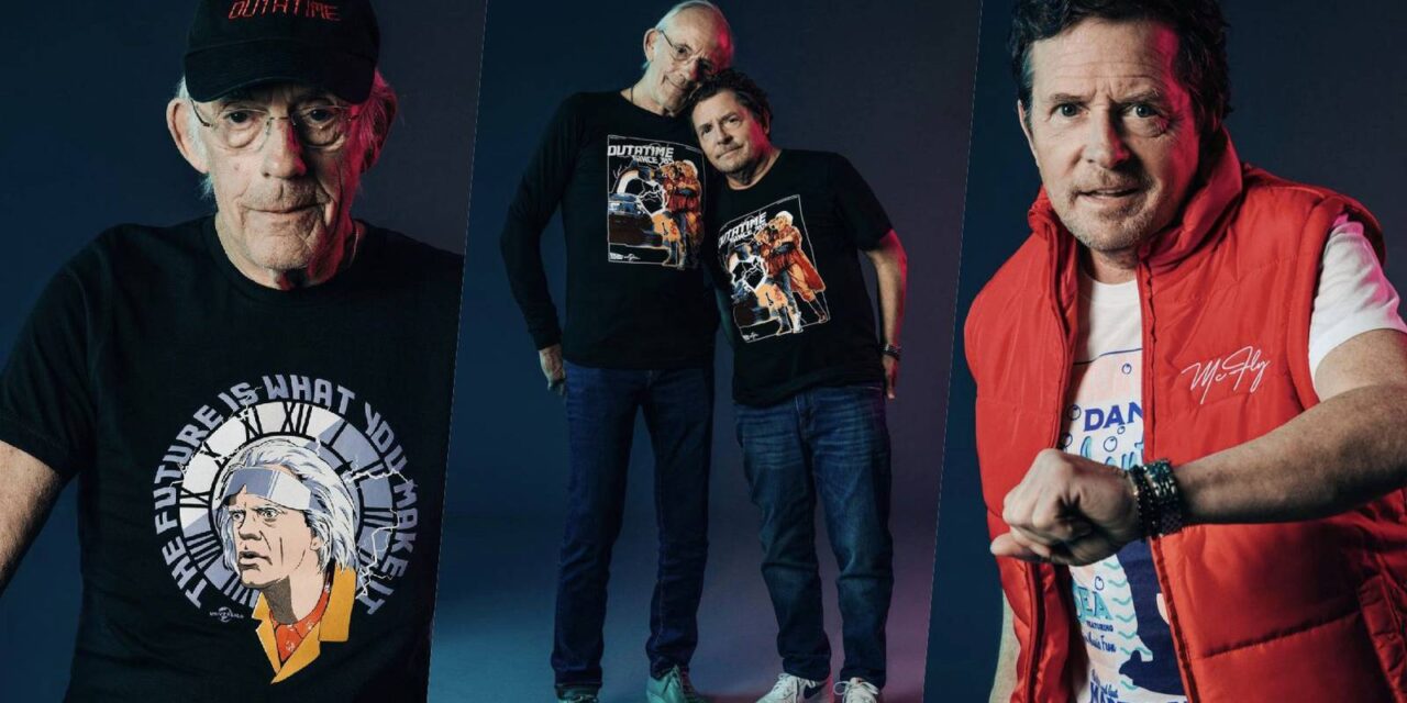 Michael J. Fox y Christopher Lloyd lanzan línea de ropa inspirada en la saga de ‘Volver al Futuro’